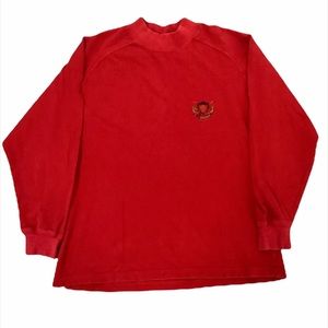 marithe francois girbaud red long sleeve sweater